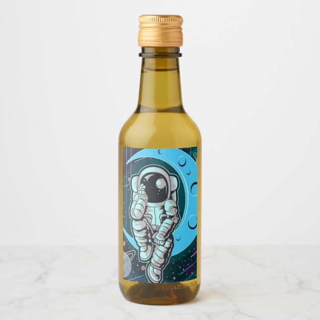 astronaut full colour wine label (Front)