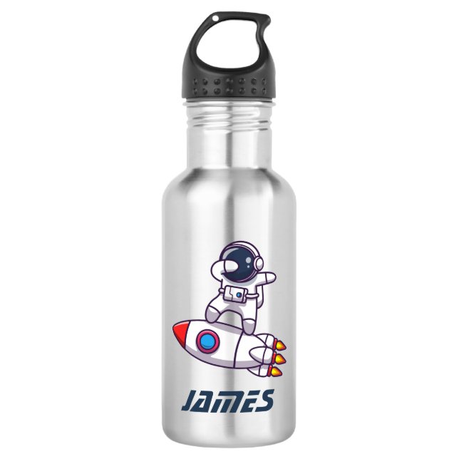 Astronaut Fun Gourde Personalized Child 532 Ml Water Bottle (Front)