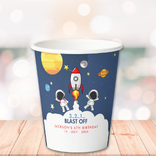 Astronaut - Funny Birthday Boy Paper Cups