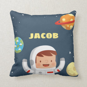 Astronaut Galaxy Space Boys Room Decor Pillow