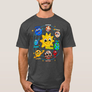 Astronaut Galay Planet Universe Rocket Solar Syste T-Shirt