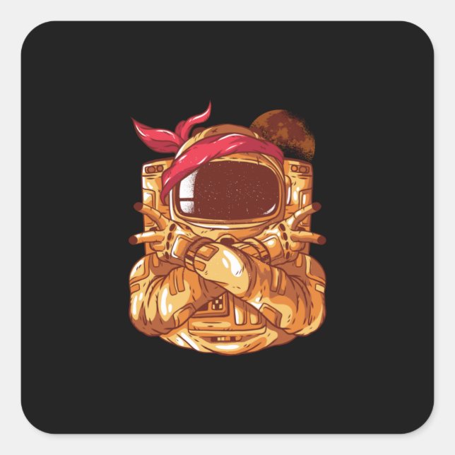 ASTRONAUT GANGSTA SQUARE STICKER (Front)