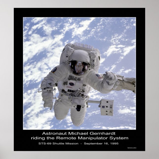 Astronaut Gernhardt-STS-69 Shuttle Mission NASA Poster (Front)