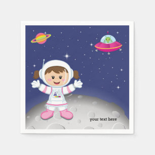 Astronaut girl napkin