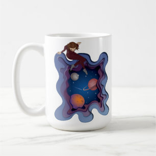 Astronaut Girl Space Gazing Coffee Mug