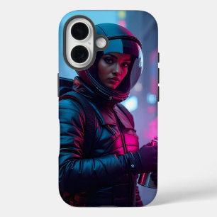  Astronaut Graffiti iPhone Case – Neon Glow