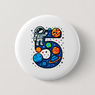 Astronaut Grandma Mothers Day Birthday Planet Ball 6 Cm Round Badge
