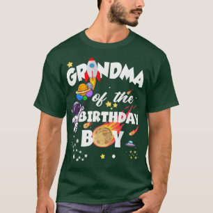 Astronaut Grandma Of The Birthday Boy Birthday Fam T-Shirt