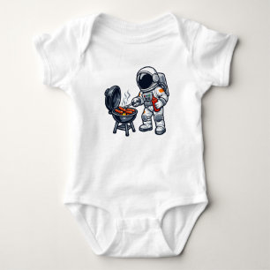 Astronaut Grilling Baby Bodysuit