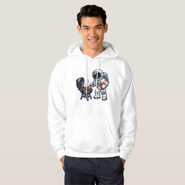 Astronaut Grilling Hoodie (Front Full)
