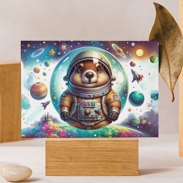 Astronaut Groundhog Postcard (Creator Uploaded)