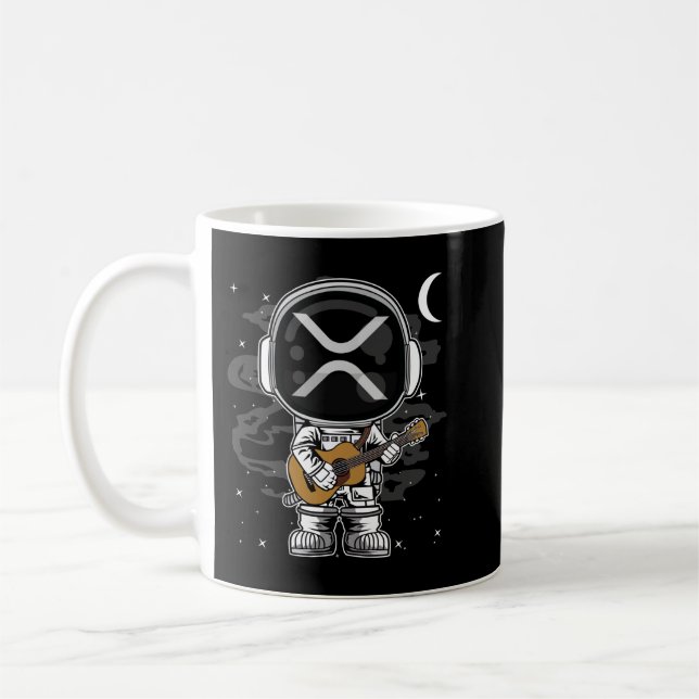 Astronaut Guitar Ripple XRP Crypto Coin HODL Coffee Mug (Left)