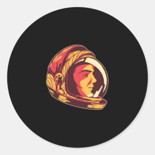 Astronaut Helmet Classic Round Sticker