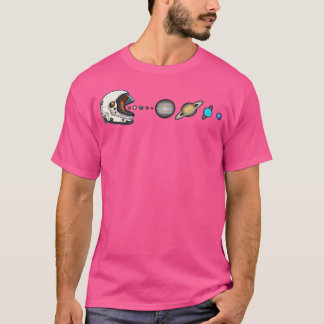 Astronaut Helmet Eats Solar System Planets Funny A T-Shirt