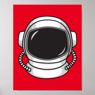 astronaut helmet poster