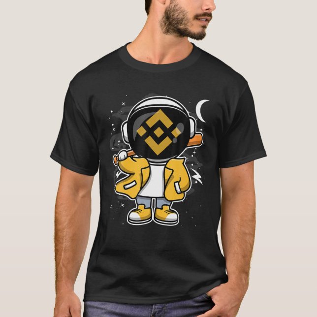 Astronaut Hiphop Binance BNB Coin To The Moon Cryp T-Shirt (Front)