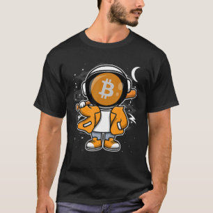 Astronaut Hiphop Bitcoin BTC Coin To The Moon Cryp T-Shirt