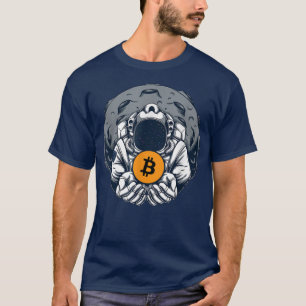 Astronaut Hodling Bitcoin Crypto Investor Gift  T-Shirt