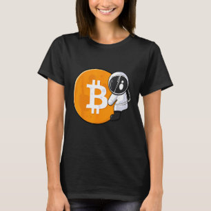 Astronaut Holding Bitcoin To The Moon HODL BTC Cry T-Shirt