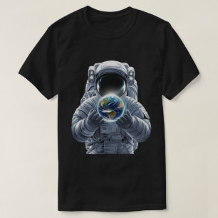 Astronaut Holding Earth  T-Shirt