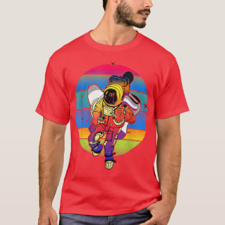 Astronaut Holding LGBT Flag Aseuality Proud LGBT S T-Shirt
