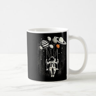 Astronaut Holding Planet Balloons n Boys Girls Coffee Mug