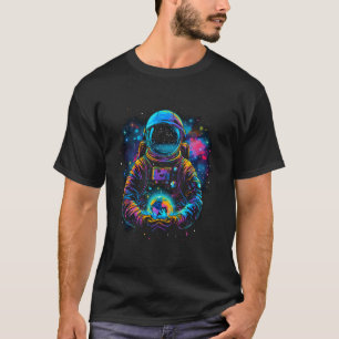 Astronaut Holding Planets Earth Astronaut Science T-Shirt