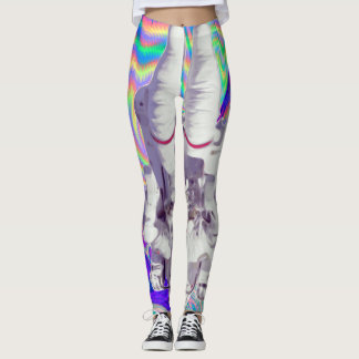 Astronaut Holographic Iridescent Space Leggings