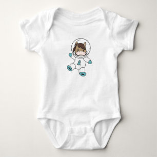 Astronaut Horse Ponny Planet Earth Mars Baby Bodysuit