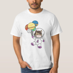 Astronaut Horse Ponny Planet Earth Mars T-Shirt