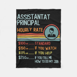 Astronaut Hourly Rate Retro Job Title  Fleece Blanket