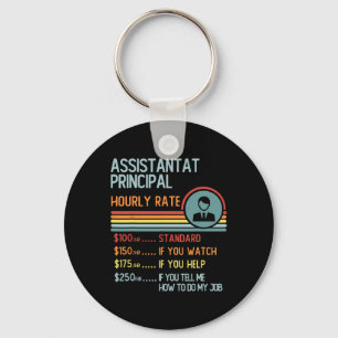 Astronaut Hourly Rate Retro Job Title Key Ring
