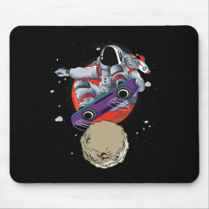 Astronaut Hoverboard Skater Skateboard Meteor Spac Mouse Pad