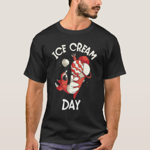 Astronaut Ice Cream Day Party Maker Kids Toddler B T-Shirt