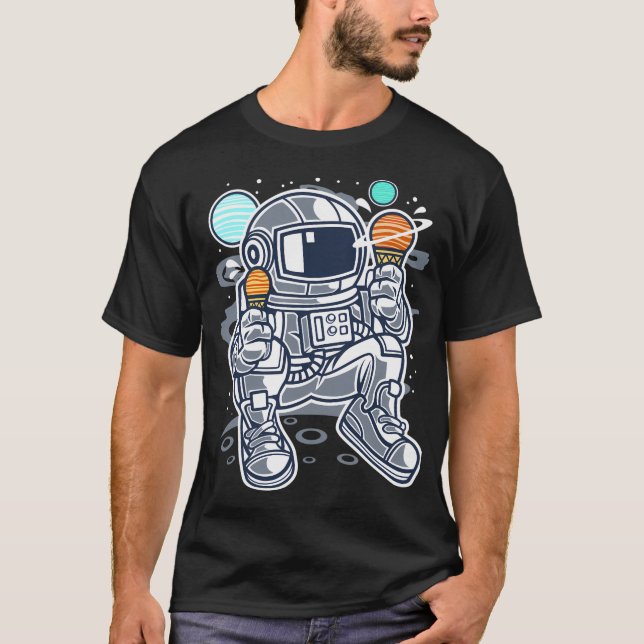 Astronaut Icecream Time T-Shirt (Front)