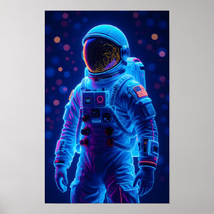 Astronaut In Deep Space Poster