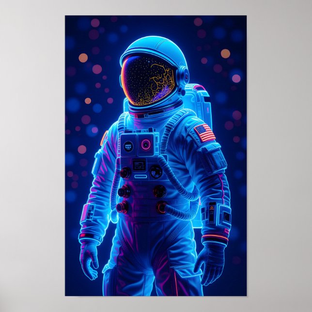 Astronaut In Deep Space Poster (Front)
