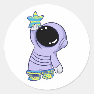 Astronaut in different socks sticker
