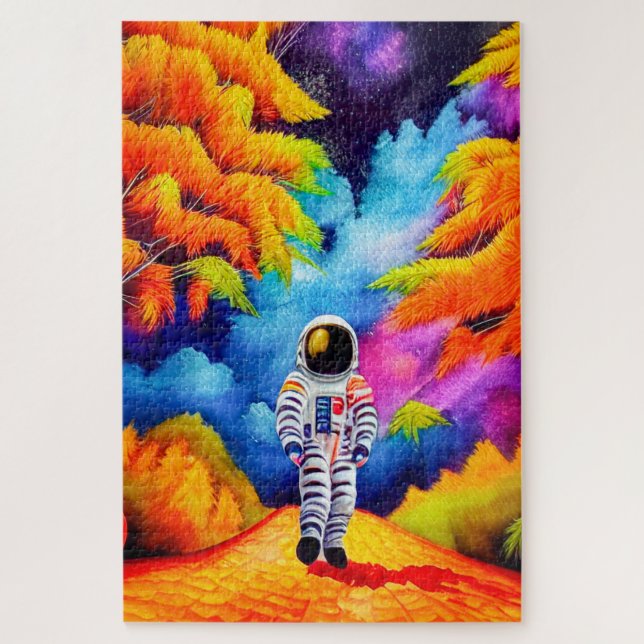 Astronaut in Fall  jigsaw puzzle (Vertical)