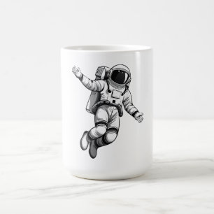 Astronaut in space coffee mug