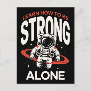 Astronaut in Space Exploring the Infinite Universe Postcard