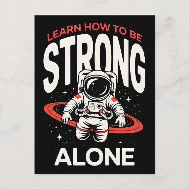 Astronaut in Space Exploring the Infinite Universe Postcard (Front)