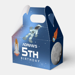 Astronaut in Space Galaxy Theme Birthday Party Favour Box