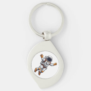 Astronaut in space key ring