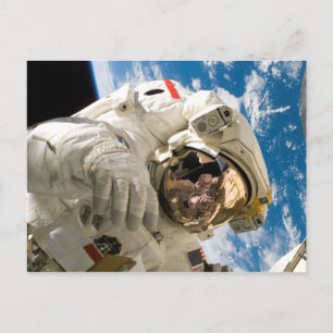 Astronaut in Space Photo Space Shuttle Discovery Postcard