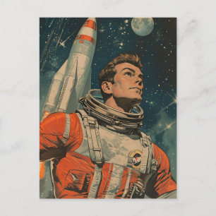 Astronaut in Space Postcard