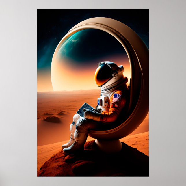 Astronaut in Space Poster (Front)