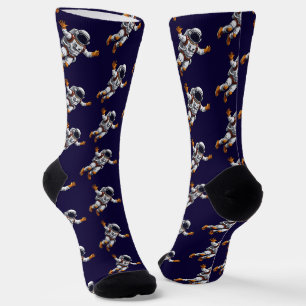 Astronaut in space socks