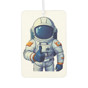 astronaut in space suit showing thumb up  car air freshener