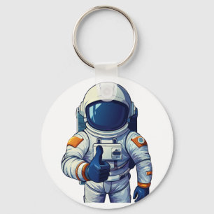 astronaut in space suit showing thumb up  key ring